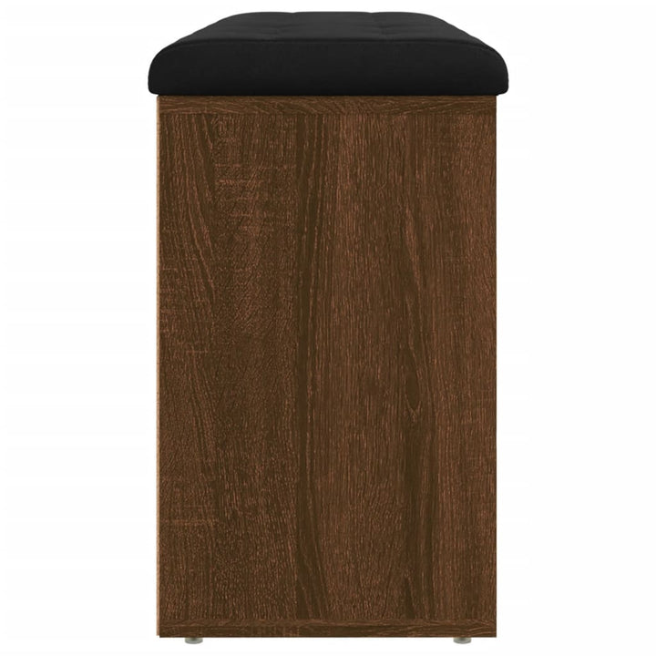 skobænk 102x32x50 cm konstrueret træ brun egetræsfarve