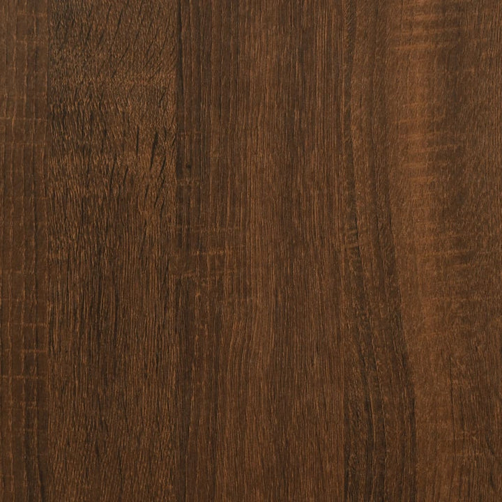 skobænk 102x32x50 cm konstrueret træ brun egetræsfarve