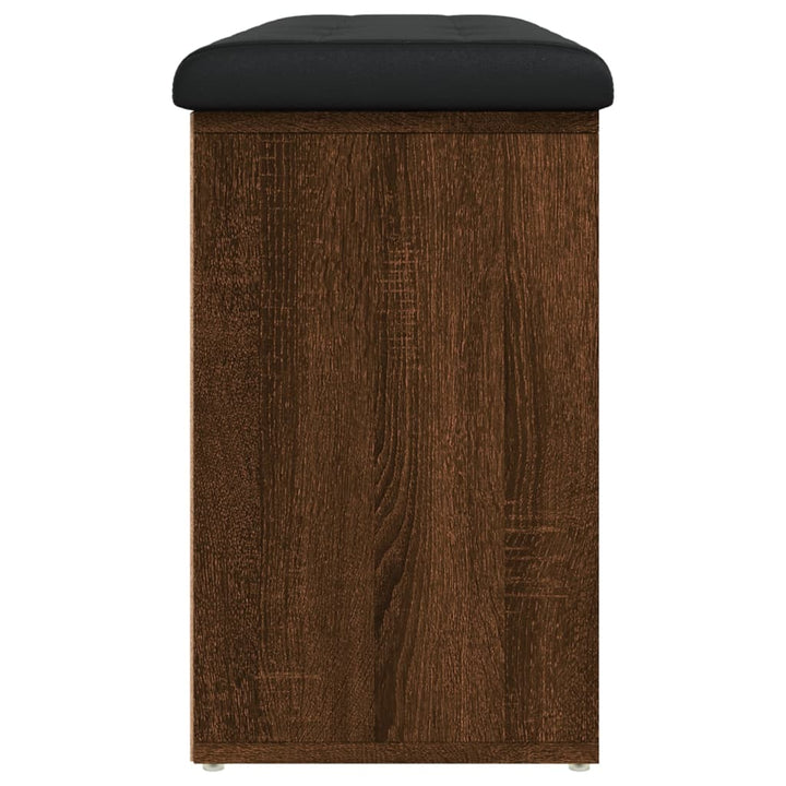skobænk 102x32x50 cm konstrueret træ brun egetræsfarve