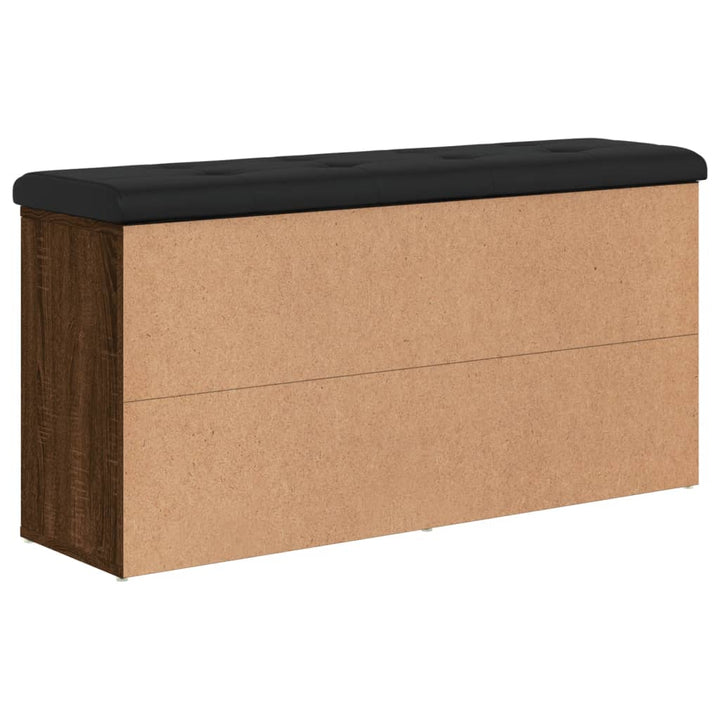 skobænk 102x32x50 cm konstrueret træ brun egetræsfarve