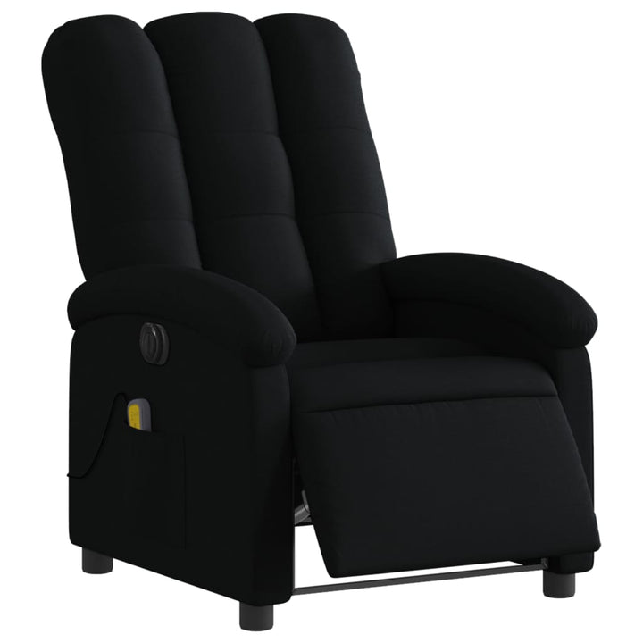eldrevet massagestol stof sort