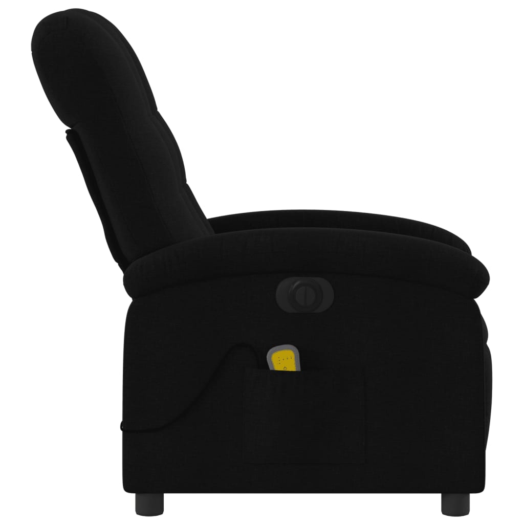 eldrevet massagestol stof sort