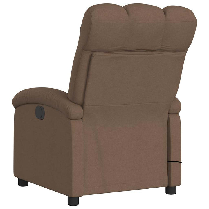 eldrevet massagestol stof brun