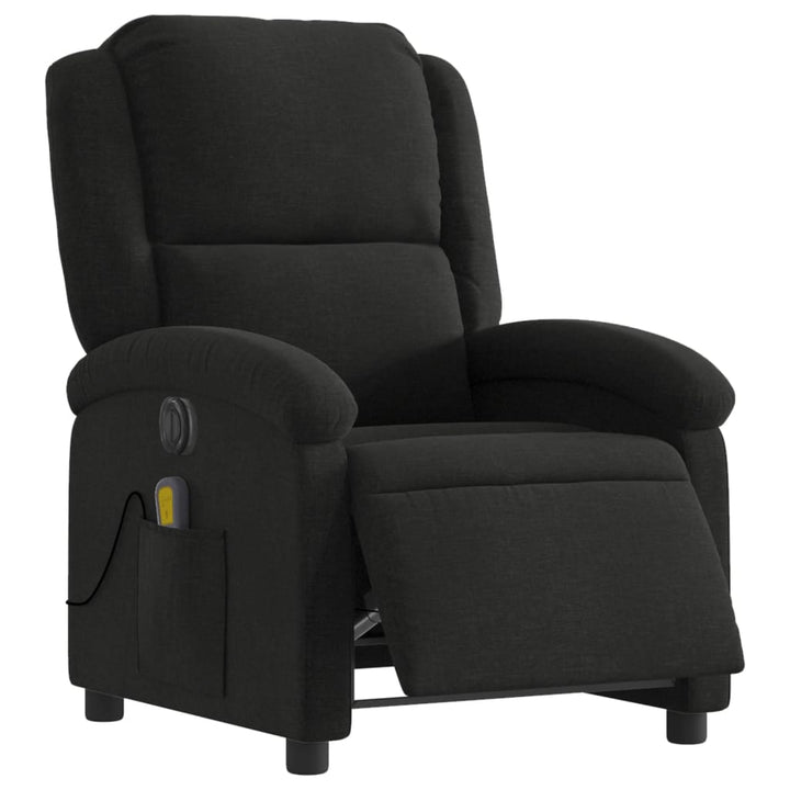 eldrevet massagestol stof sort