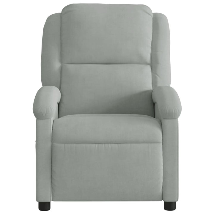 massagestol velour lysegrå