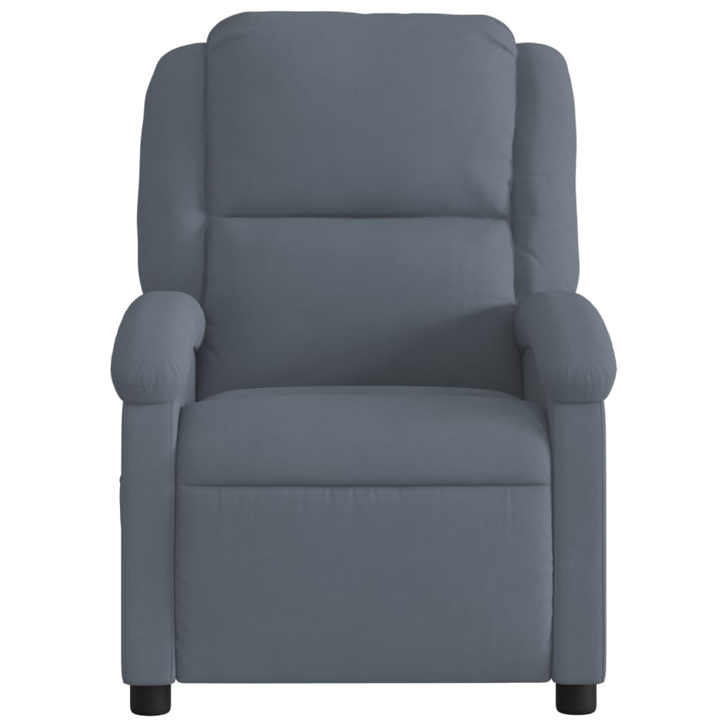 massagestol velour mørkegrå