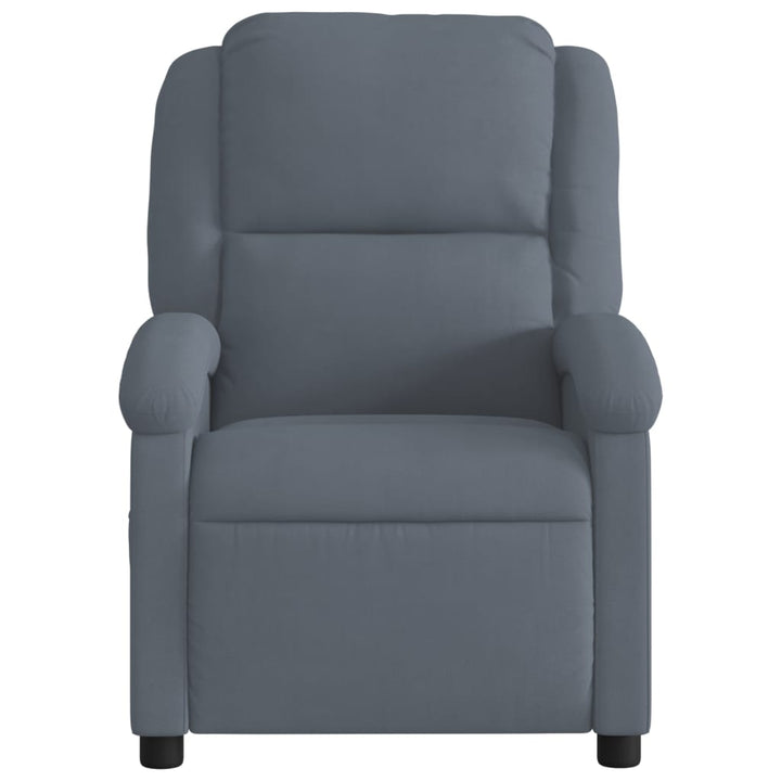 massagestol velour mørkegrå