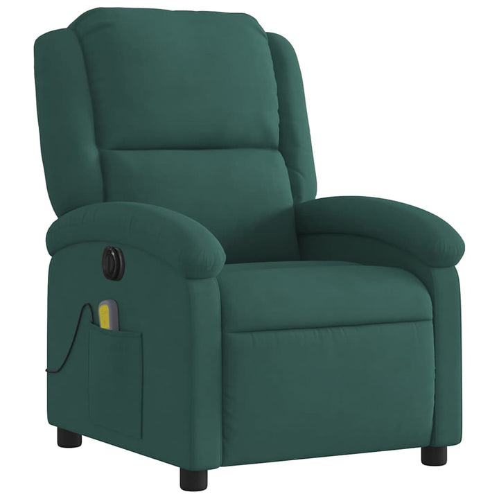 massagestol velour mørkegrøn