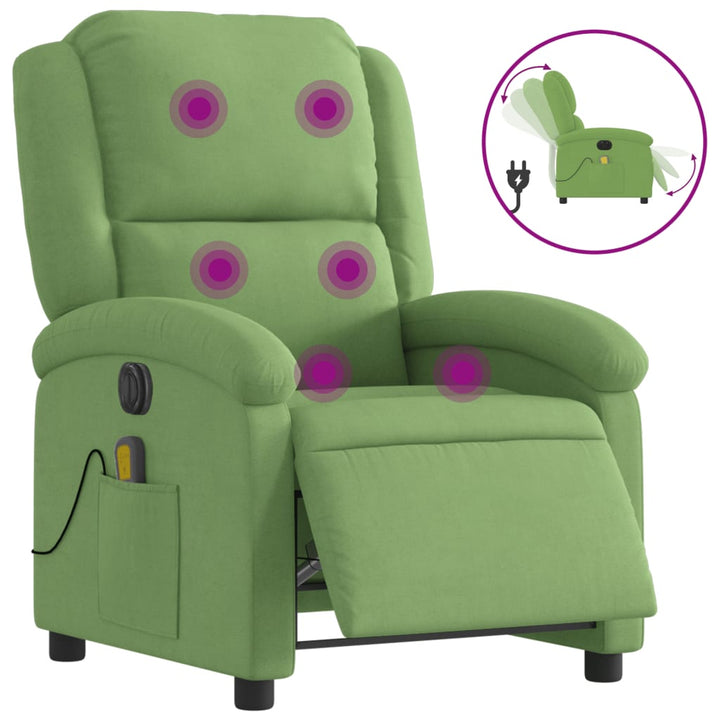 massagestol velour lysegrøn