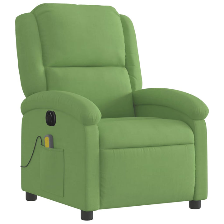 massagestol velour lysegrøn