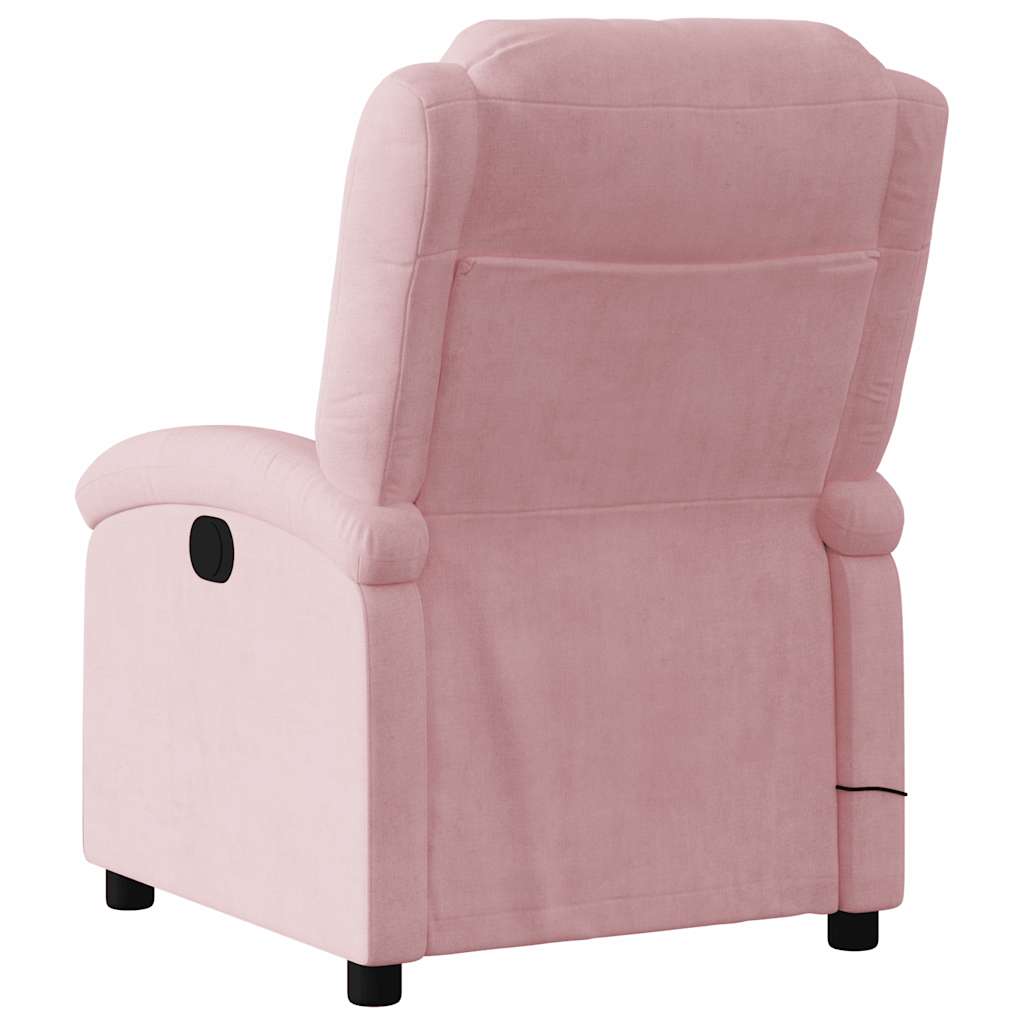 massagestol velour lyserød