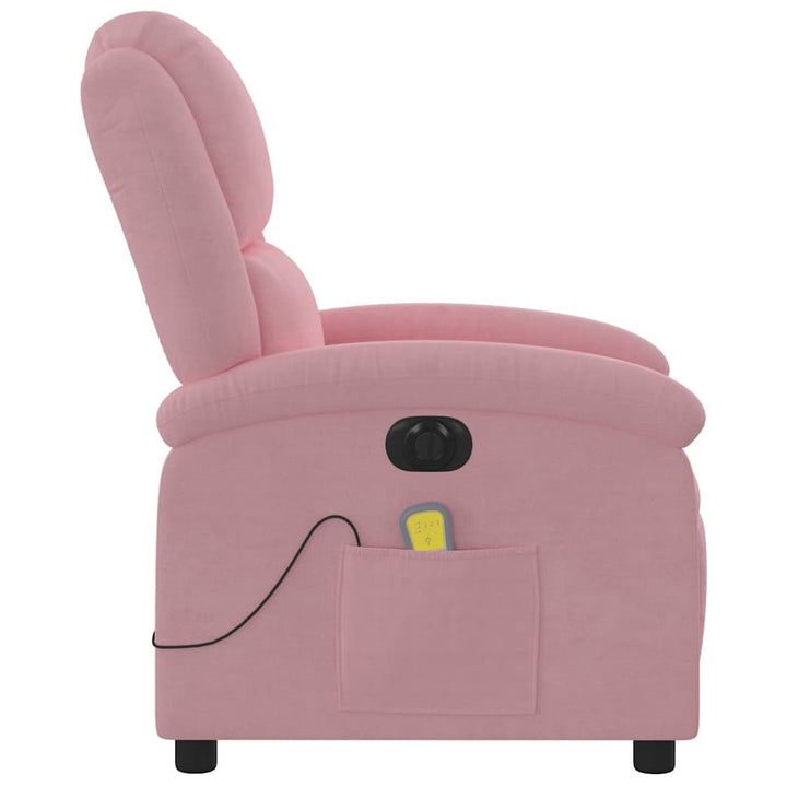 massagestol velour lyserød