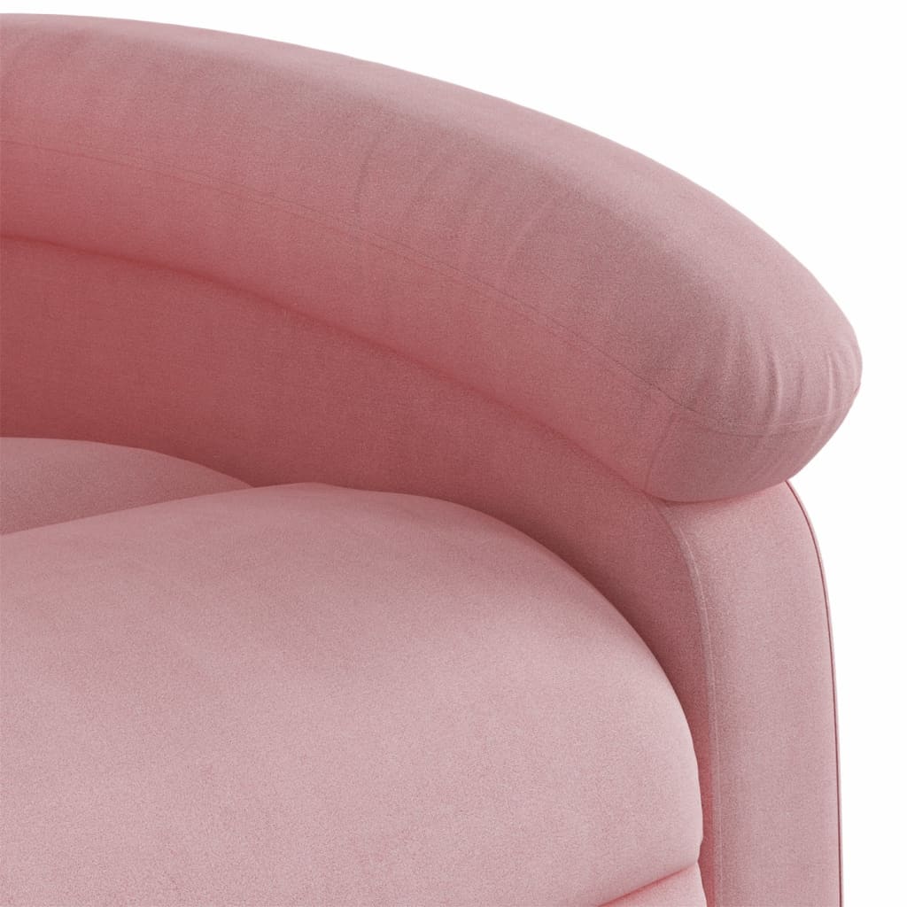 massagestol velour lyserød