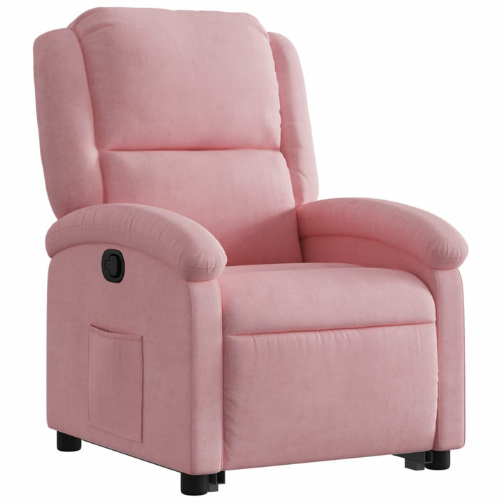 løftestol velour pink