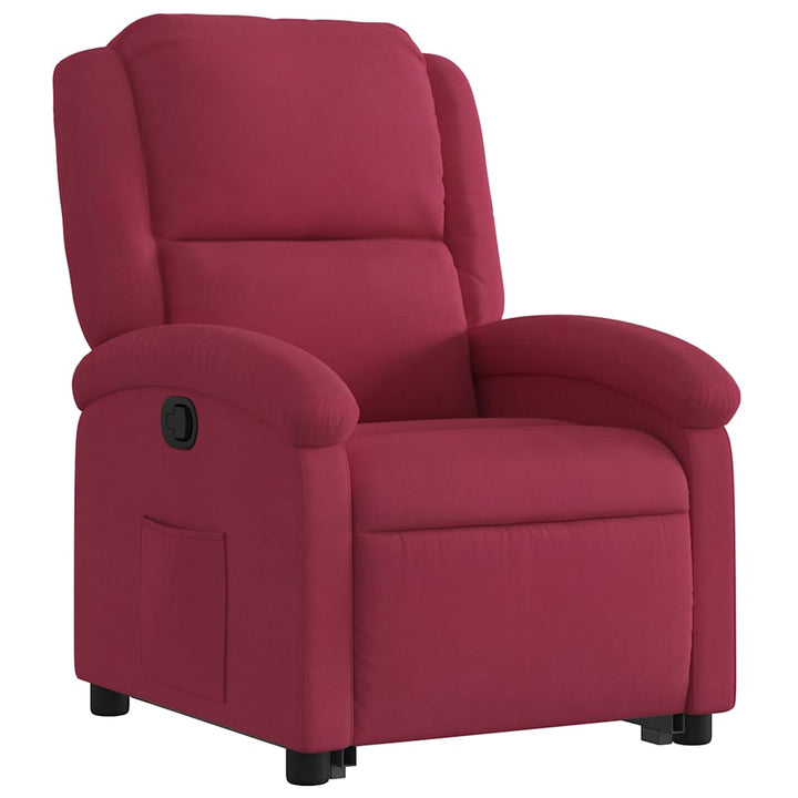 løftestol velour vinrød