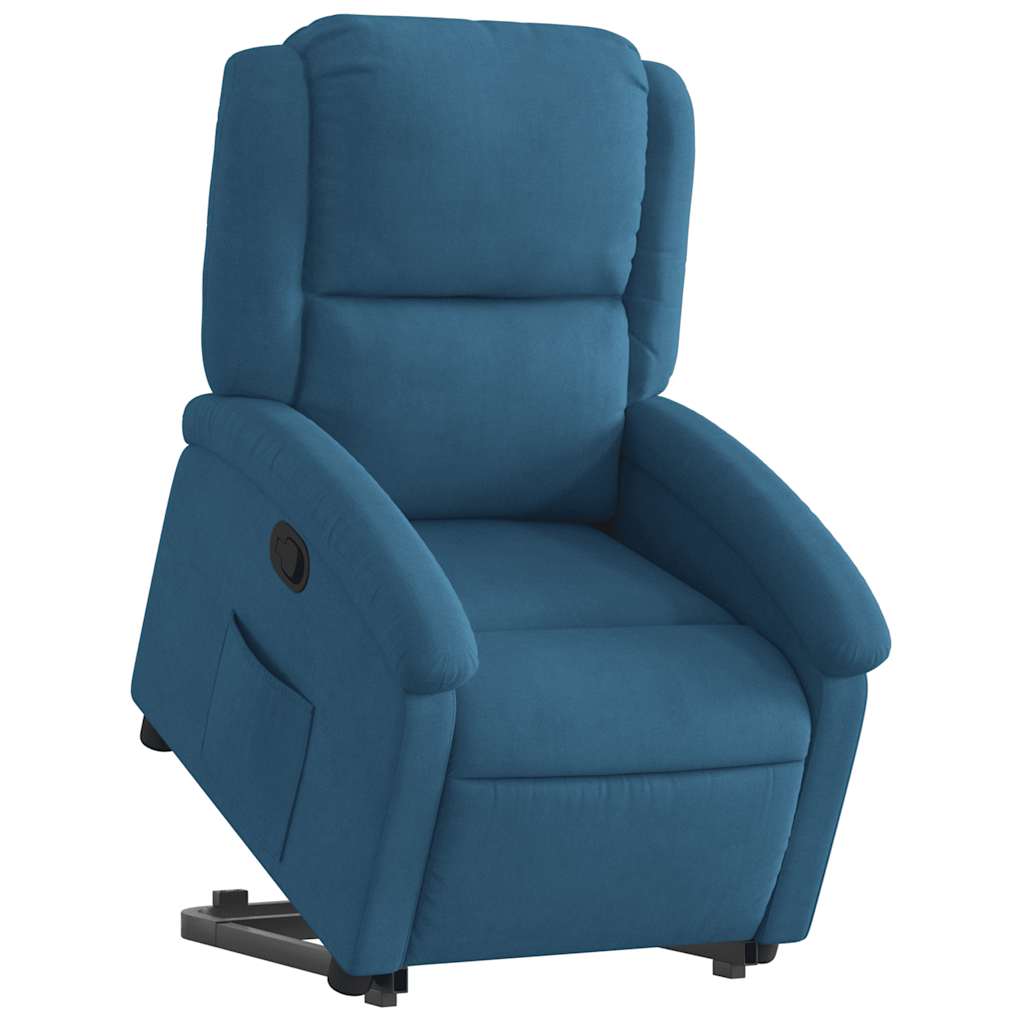 løftestol velour blå