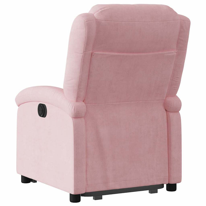 løftestol velour lyserød
