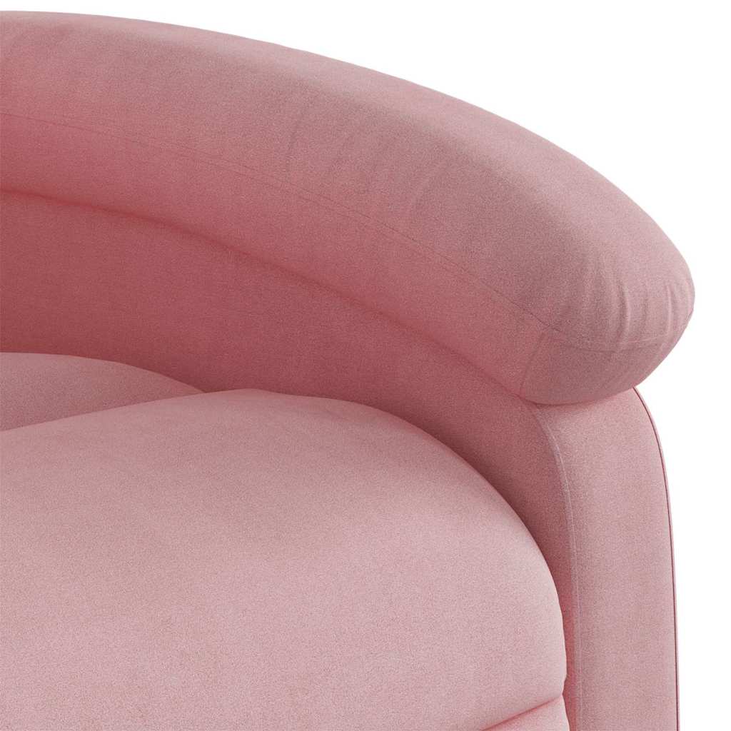 løftestol velour lyserød