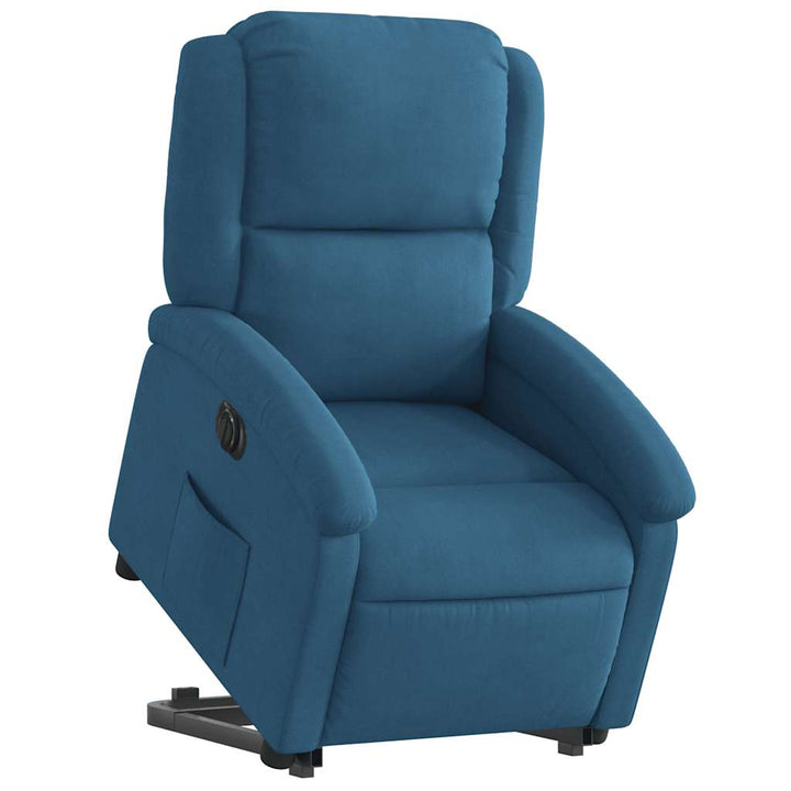 løftestol velour blå