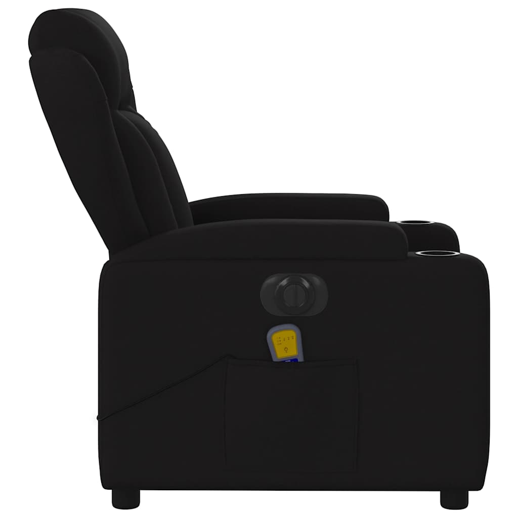 eldrevet massagestol stof sort