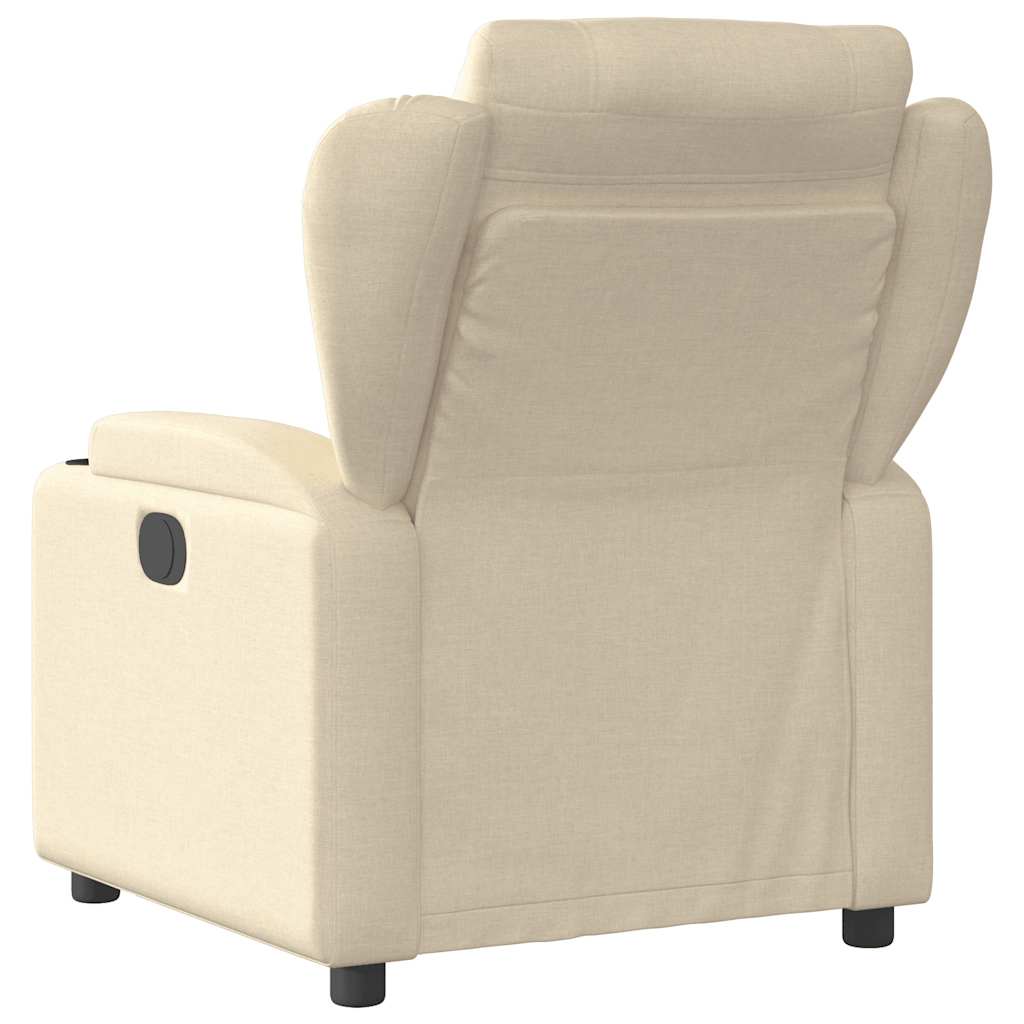 eldrevet massagestol stof cremefarvet