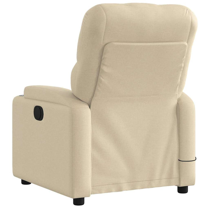 eldrevet massagestol stof cremefarvet