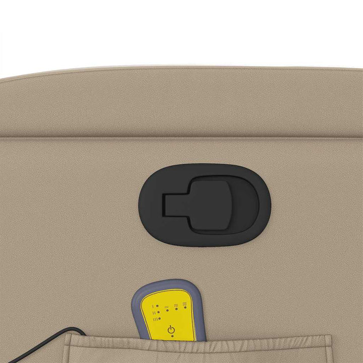 løftestol med massagefunktion kunstlæder cappuccino