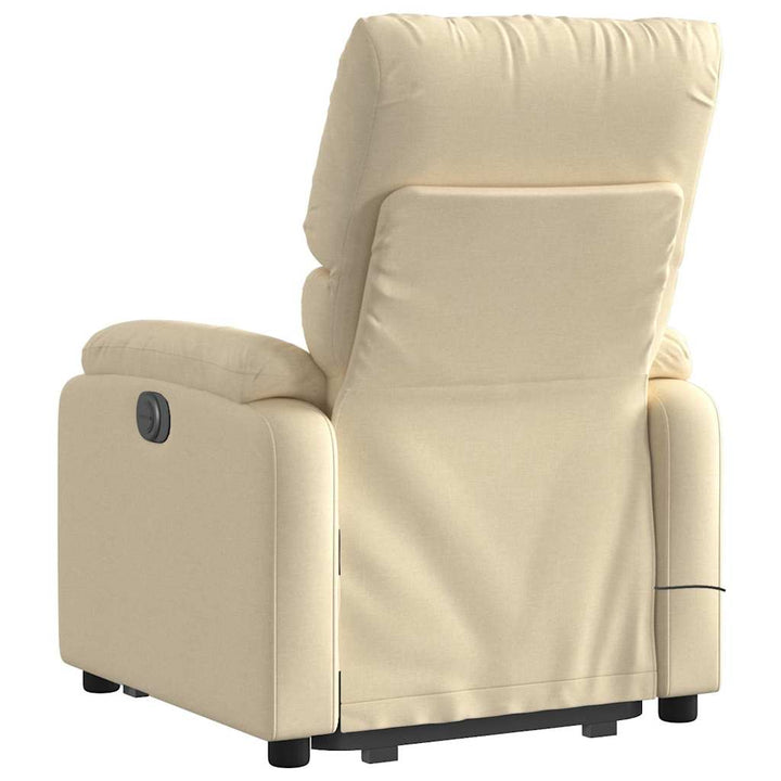 elektrisk massagestol med løftefunktion cremefarvet
