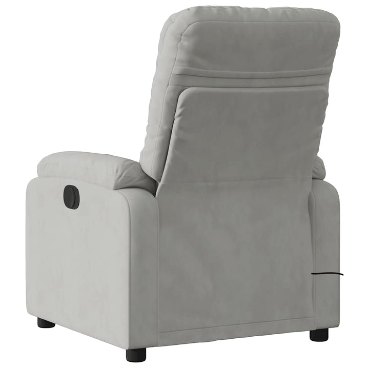 massagestol mikrofiberstof lysegrå