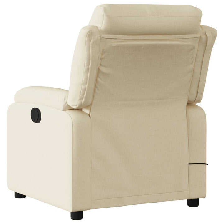 eldrevet massagestol stof cremefarvet