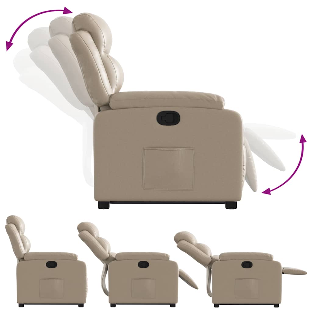 løftestol kunstlæder cappuccino