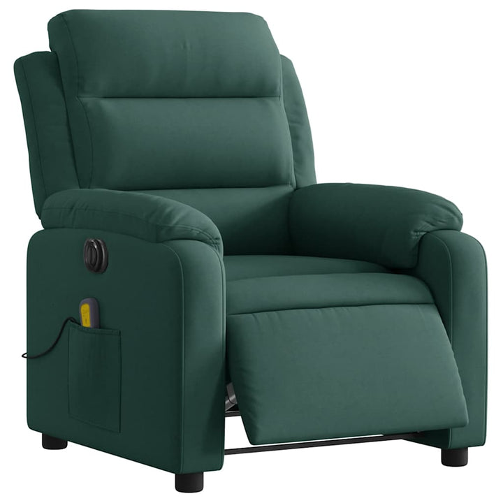 massagestol velour mørkegrøn
