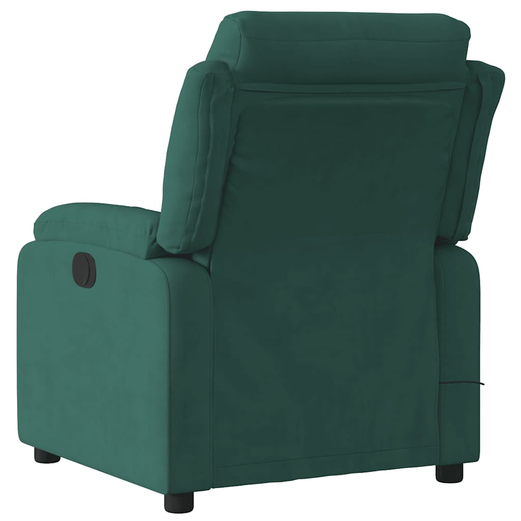 massagestol velour mørkegrøn