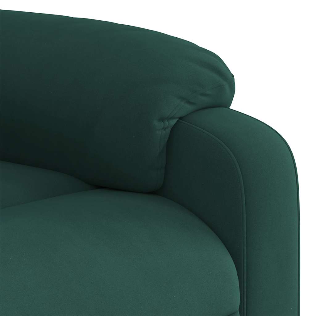 massagestol velour mørkegrøn