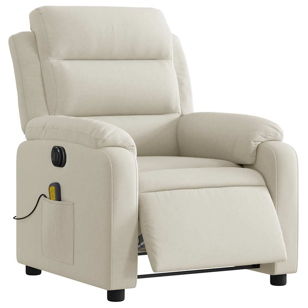 massagestol velour cremefarvet