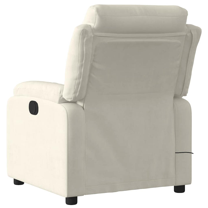 massagestol velour cremefarvet