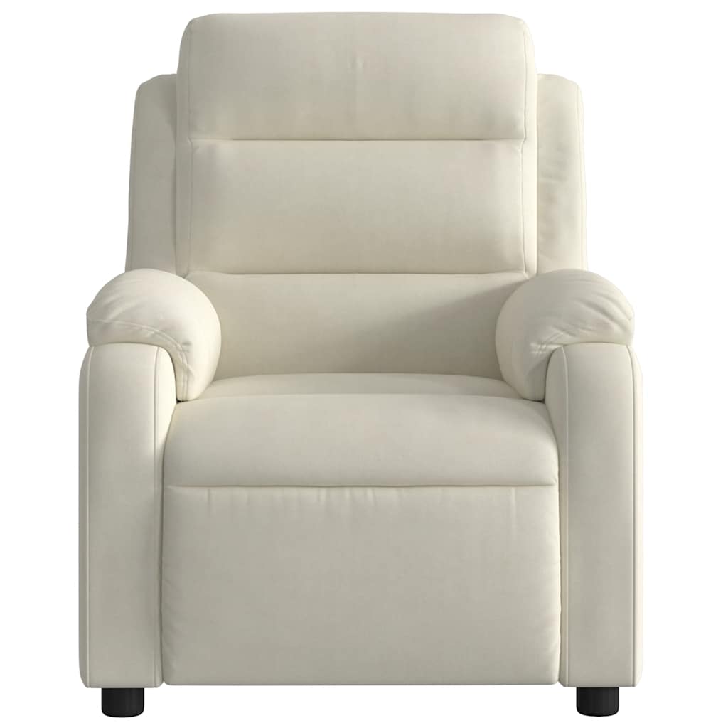 massagestol velour cremefarvet