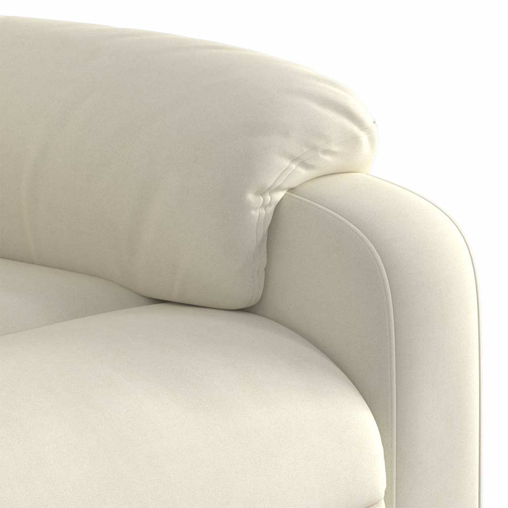 massagestol velour cremefarvet
