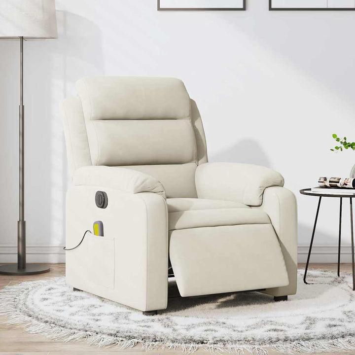 massagestol velour cremefarvet