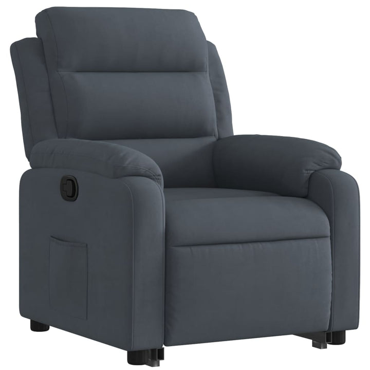 løftestol velour mørkegrå