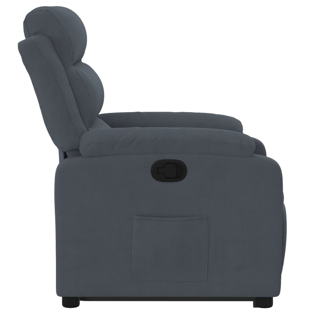 løftestol velour mørkegrå