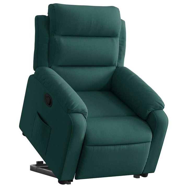 løftestol velour mørkegrøn