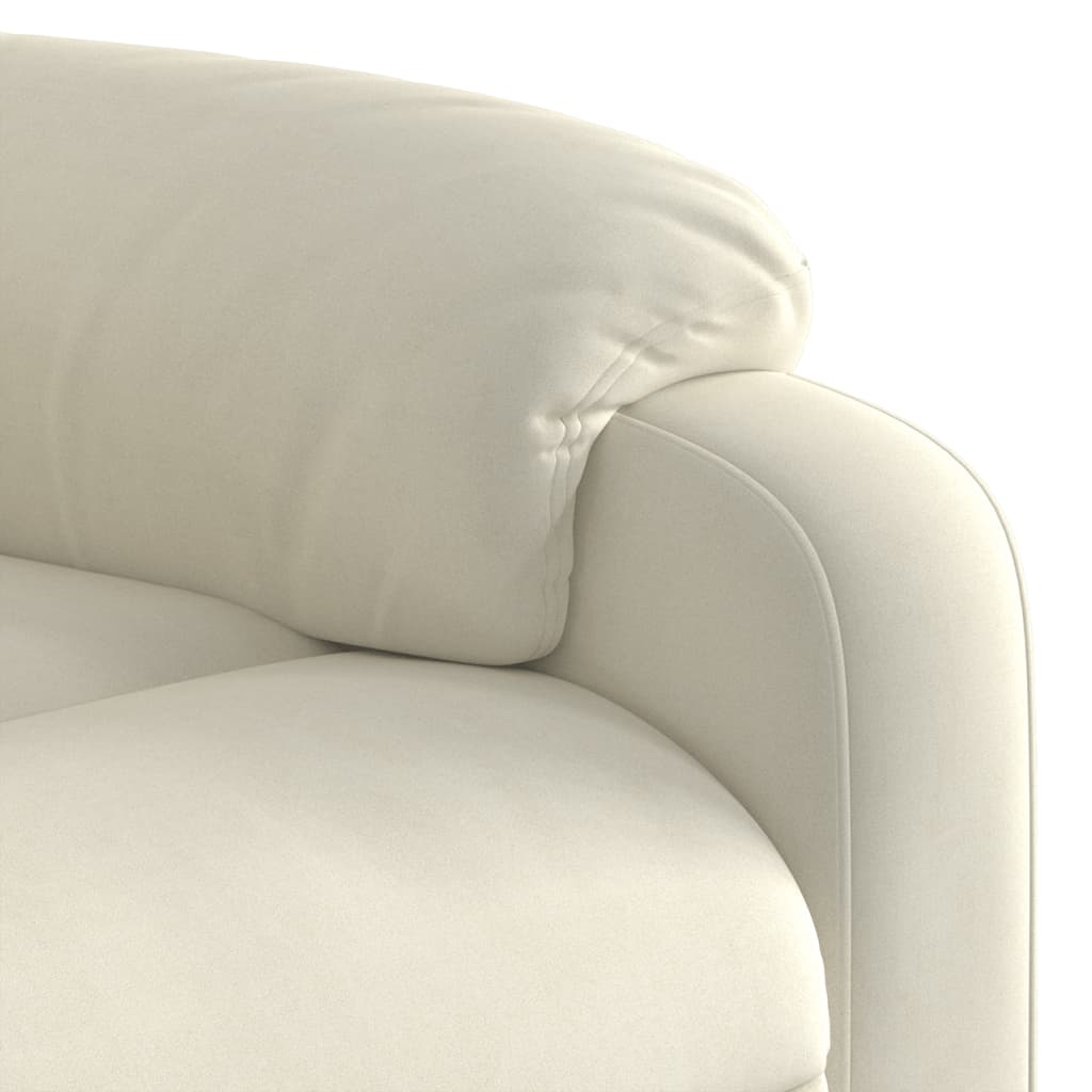 løftestol velour cremefarvet
