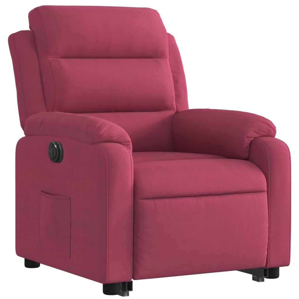 løftestol velour vinrød