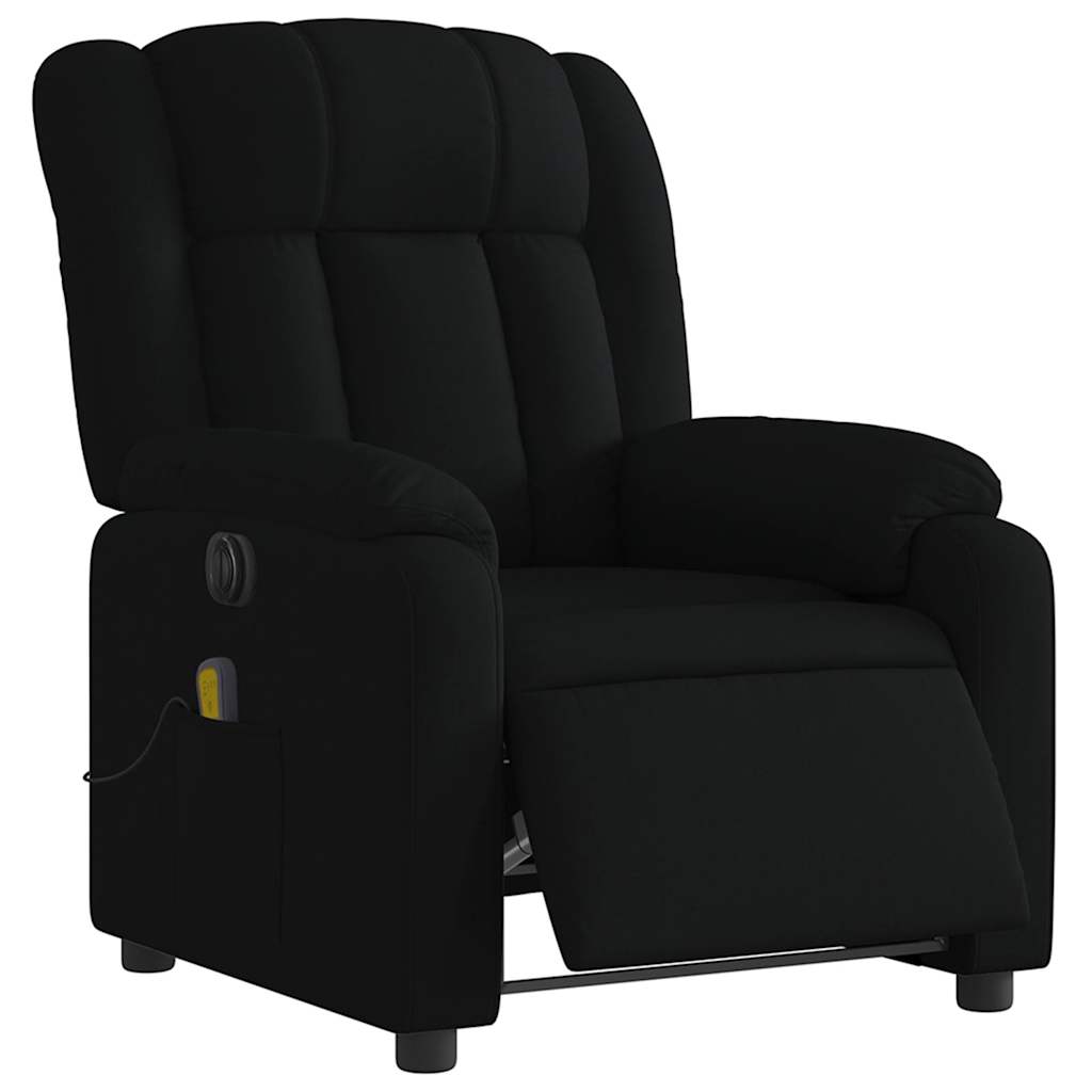 eldrevet massagestol stof sort