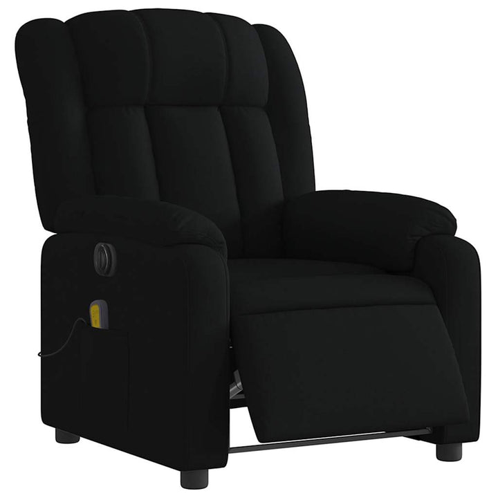 eldrevet massagestol stof sort