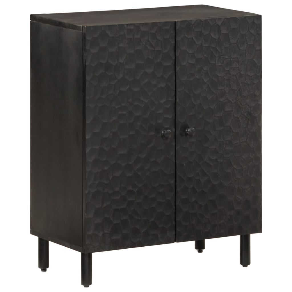 skabe 3 stk. 60x33x75 cm massivt mangotræ sort