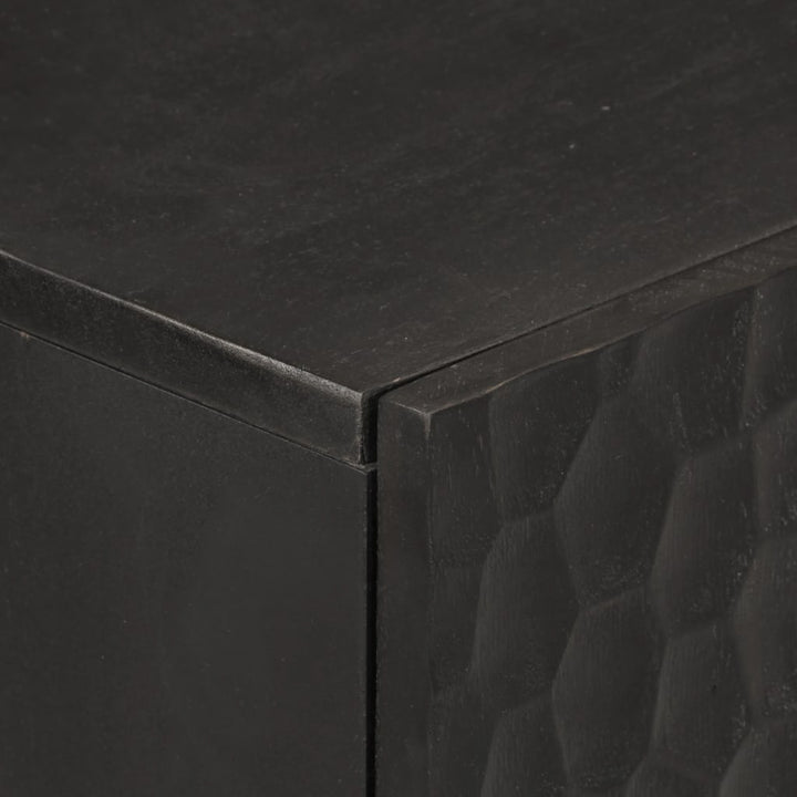 skabe 3 stk. 60x33x75 cm massivt mangotræ sort