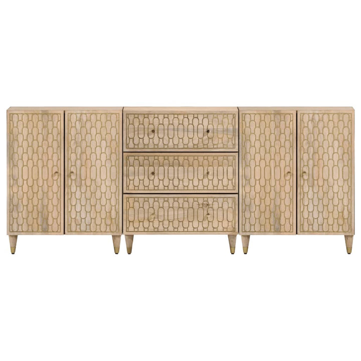 skabe 3 stk. 60x33x75 cm massivt mangotræ