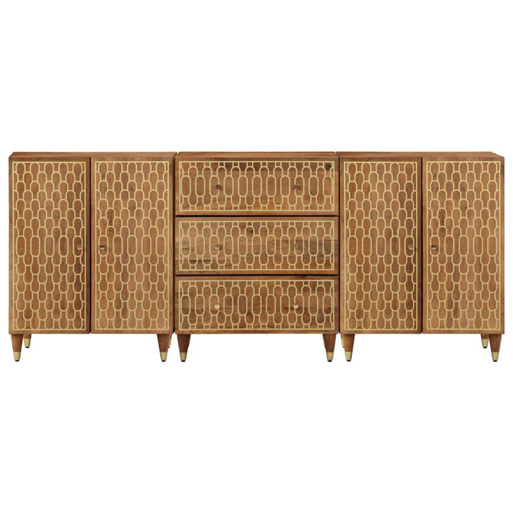 skabe 3 stk. 60x33x75 cm massivt mangotræ